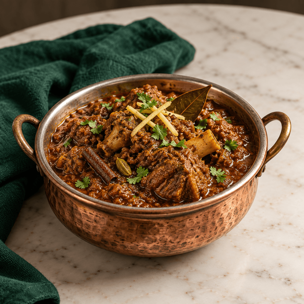 Mutton Masala, AI-generated illustrative serving image