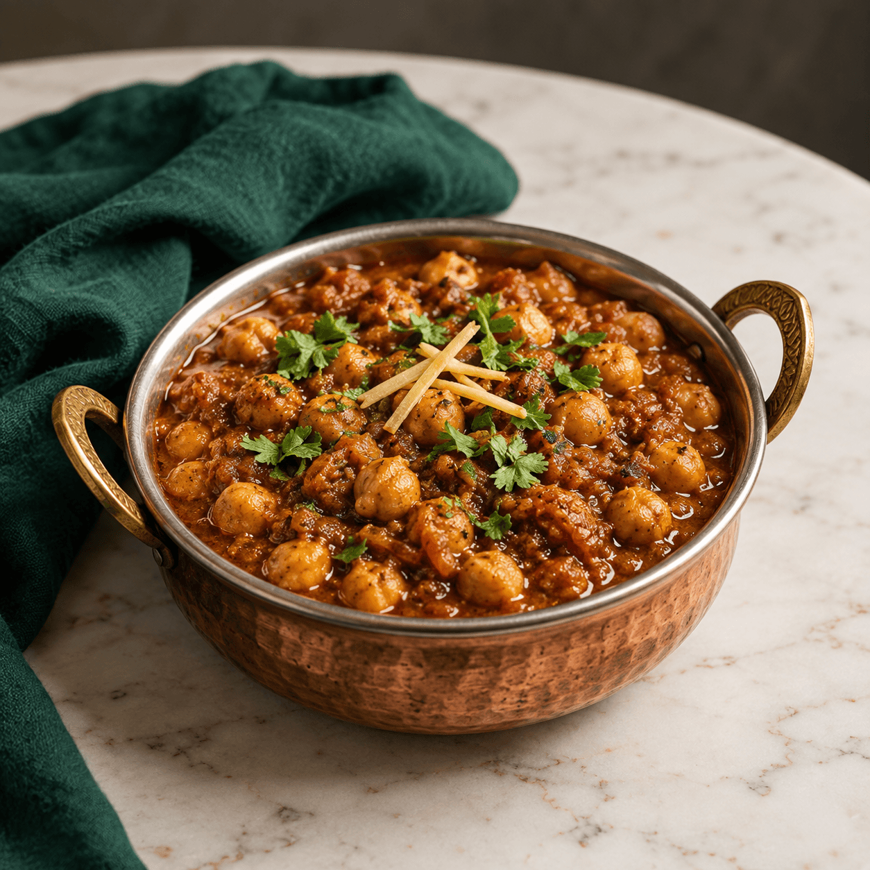 Chole, AI-generated illustrative serving image
