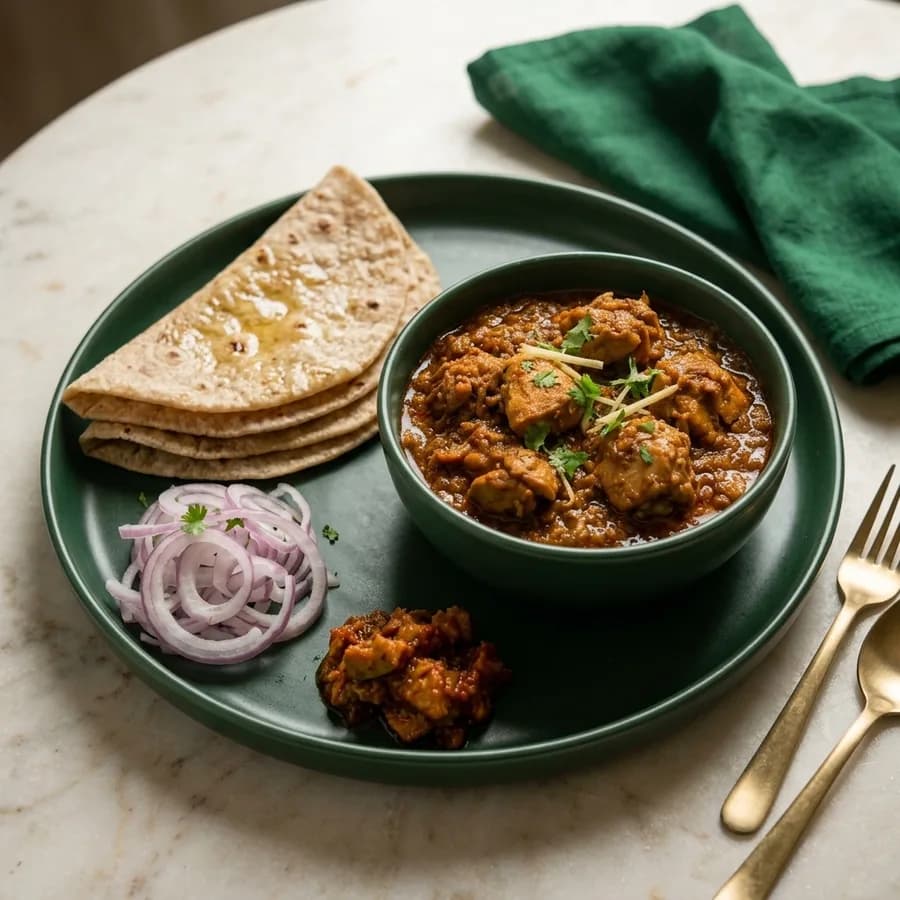 Chicken Masala With 4 Chapatis