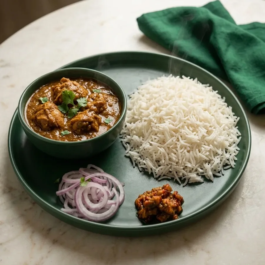 Chicken Masala With Rice