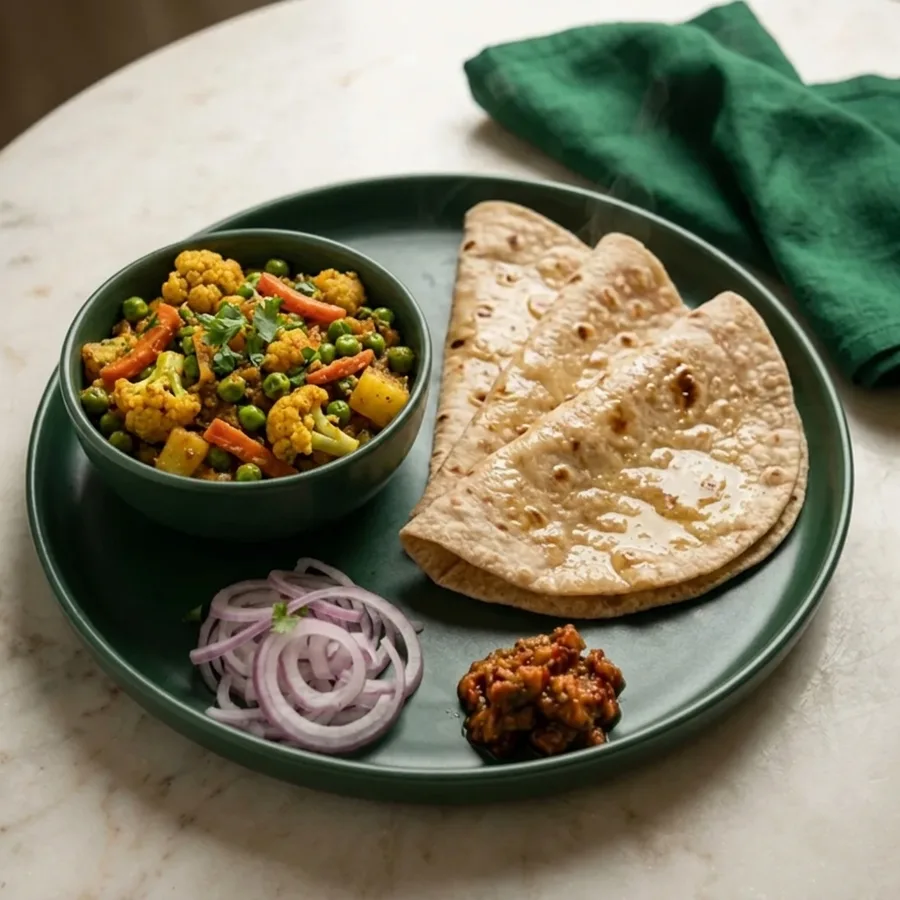 Sabji With 4 Chapatis