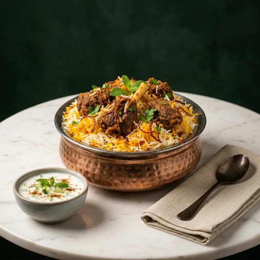 Mutton Dum Biryani prepared by Dum Biryani Rasoi